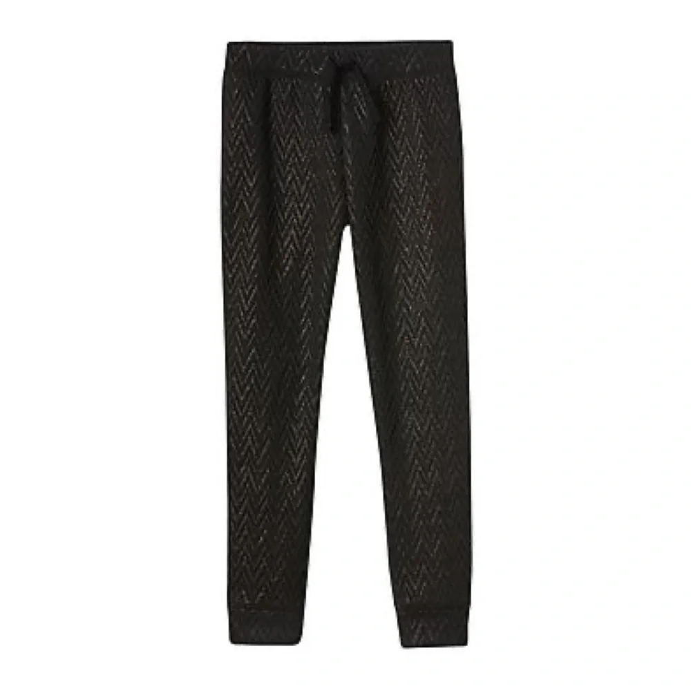 Gap kids Gold Metallic & Black Chevron Print Lounge Joggers